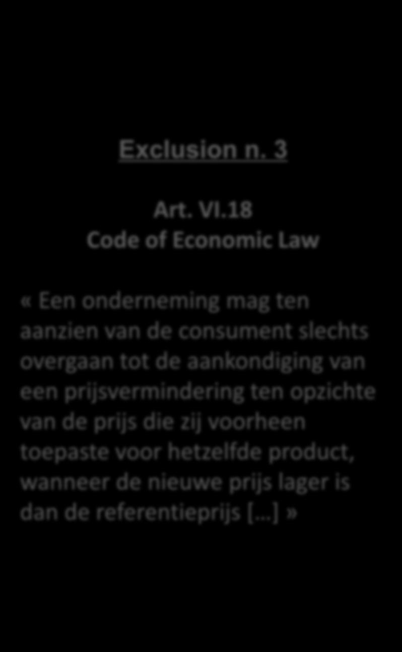 ( ) Results in a major legislative shift (4/5) Exclusion n. 3 Art. VI.