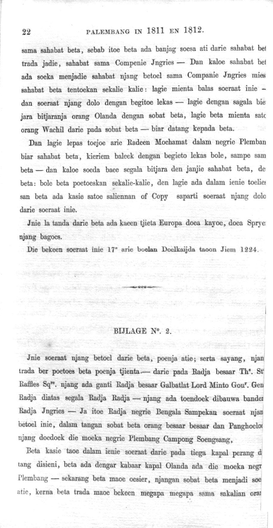 22 PALEMBANG IN 1811 EN 1812.