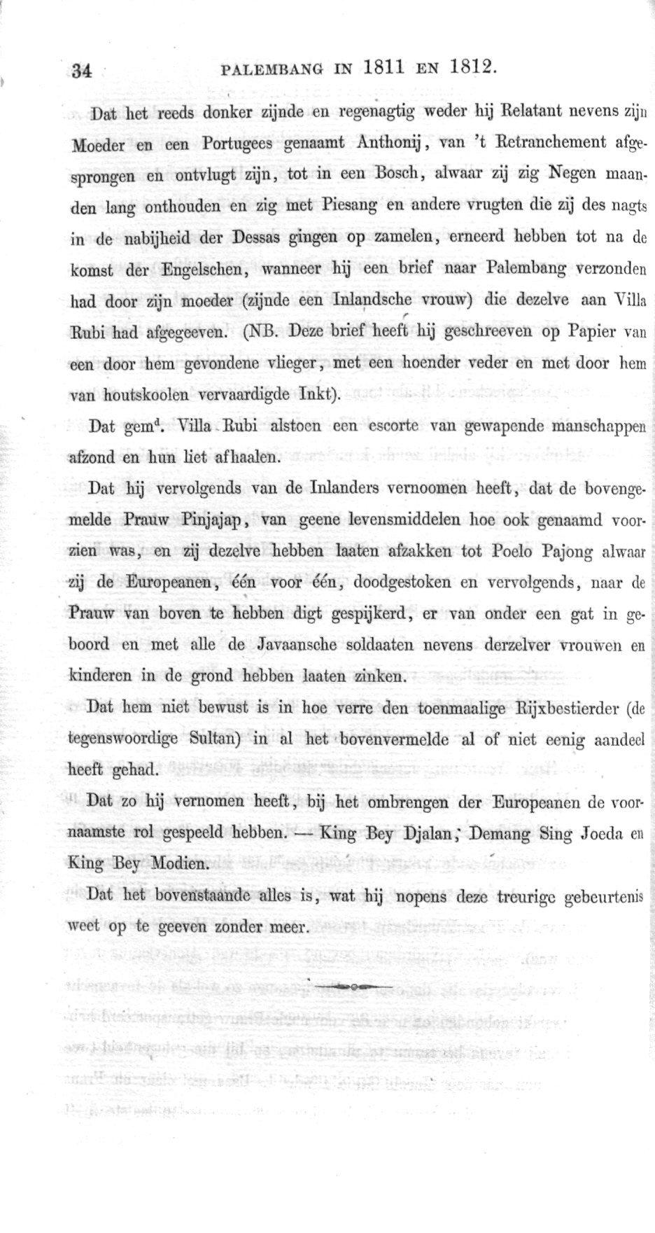 .jjfc PALEMBANG IN 1811 EN 1812. ',,.