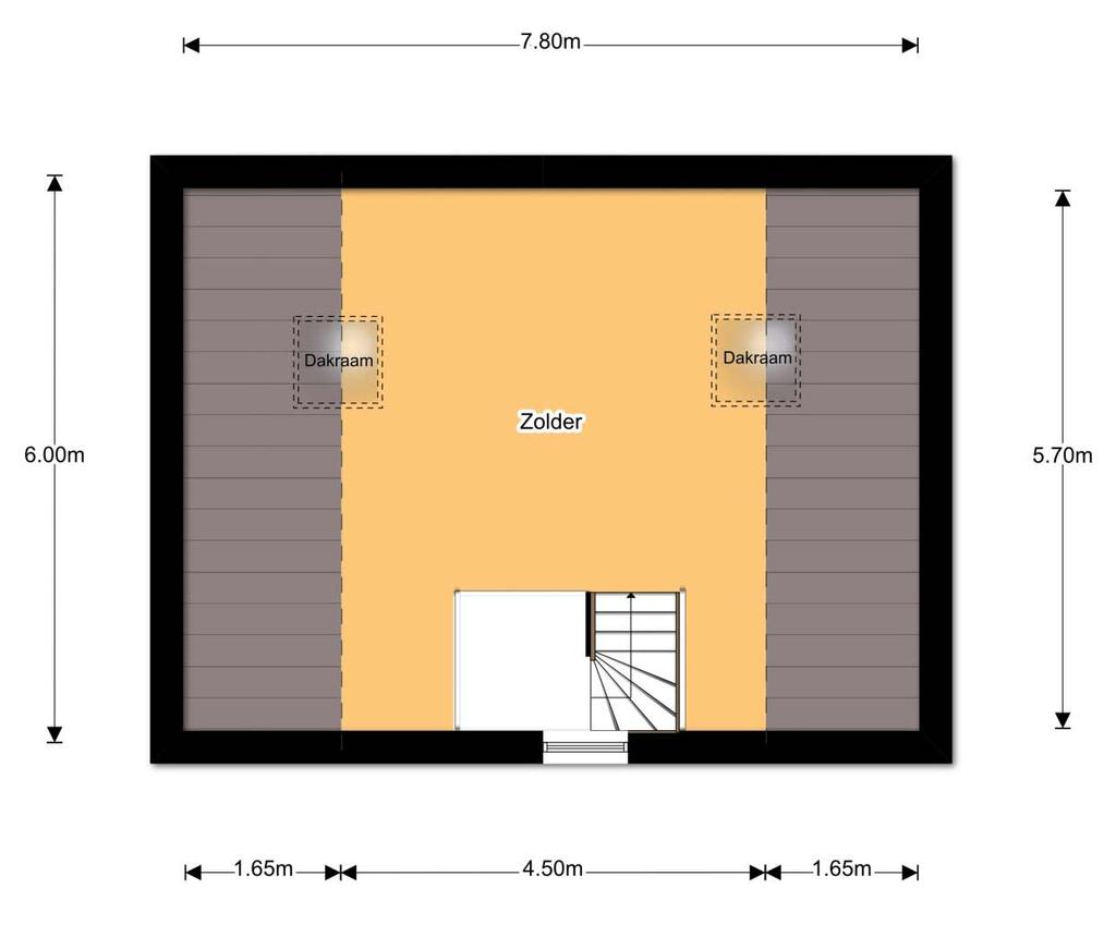 Plattegrond 2 e verdieping 3D