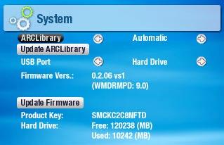 64 7.7 Systeeminstellingen Via dit instellingenscherm kunt u verschillende hoofdfuncties van uw ARCHOS-apparaat configureren, zoals de ARCLibrary, de USB-poortmodus die uw voorkeur geniet,