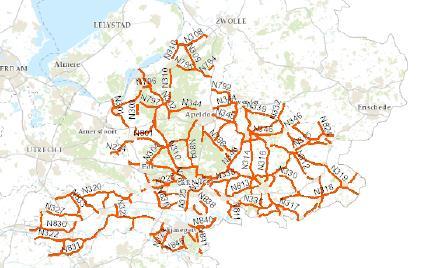 Gelderland in vogelvlucht - Ca. 1200 km wegen in beheer - Ca.