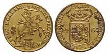 25. 14 gulden of gouden rijder Holland 1750 montage. Zeer Fraai / Prachtig. CNM 2.28.
