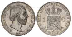 1 gulden Willem III 1864. FDC -.