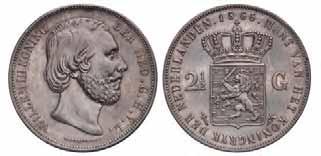 597. 2½ gulden Willem III 1865. Prachtig / FDC. 80,- 601.