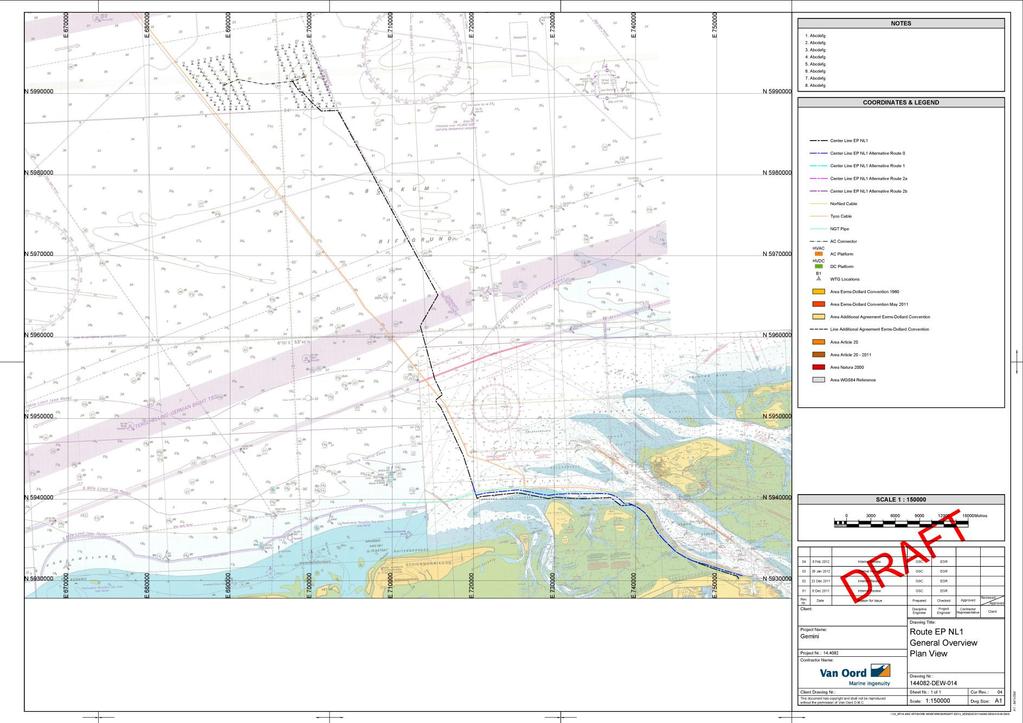 BIJLAGE C, OVERZICHTSTEKENING OFFSHORE DB121000-R01 AD Afbeelding C.