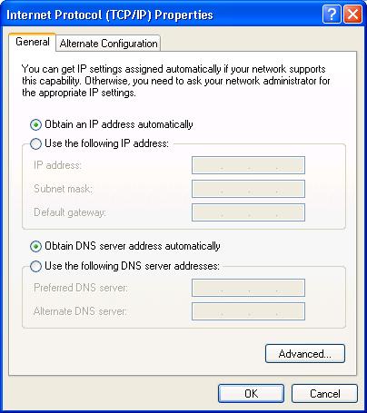 Selecteer Automatisch een IP-adres laten toewijzen en Automatisch een DNS