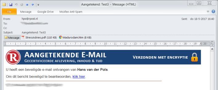 Indien de keuze tussen TLS of password encryptie voor u geen effect heeft stuur dan een e-mail naar support@rpost.nl.