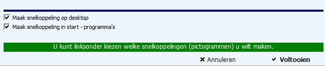 7. Acceptatie van de gebruiksvoorwaarden van het programma. Lees de tekst goed door. Klik op het Ja hokje om te bevestigen dat u de voorwaarden accepteert. Klik vervolgens op Installeren.