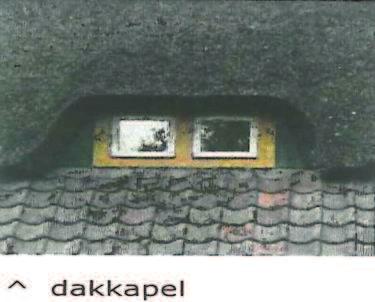 De dakhelling bij een zadeldak bedraagt 45 o. Dakramen in hetzelfde dakvlak zijn gelijkvormig, even groot en regelmatig verdeeld.