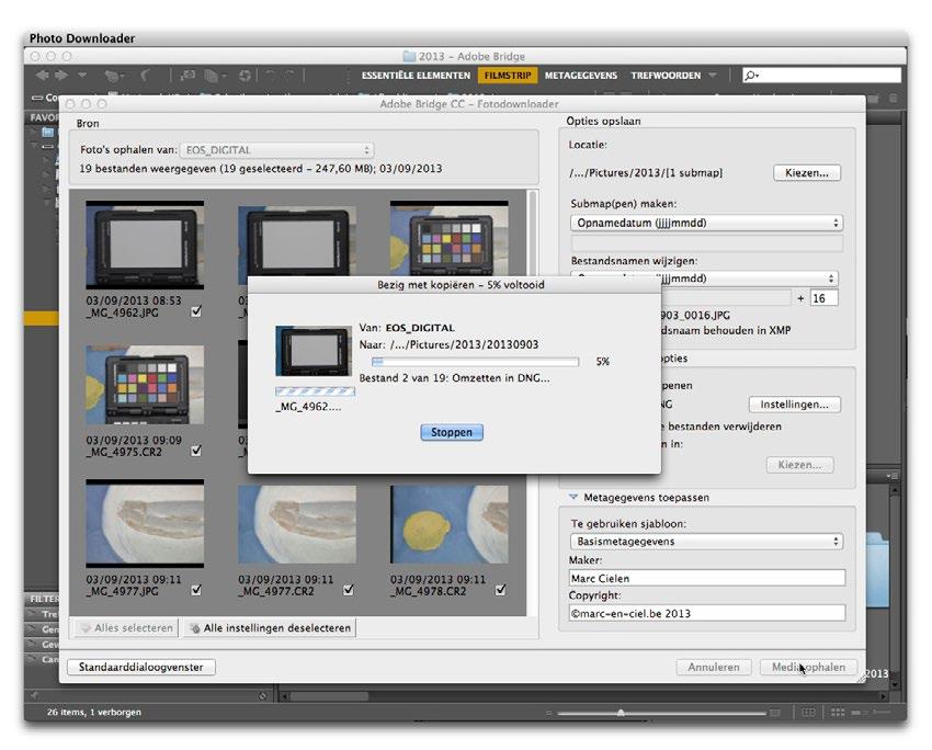 4.2.5. Een cameraprofiel aanmaken en gebruiken in Adobe Camera Raw vanaf versie 8.x (ook bruikbaar in eerdere versies).