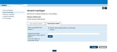 Voeg de data in van uw collectief door op Zoek