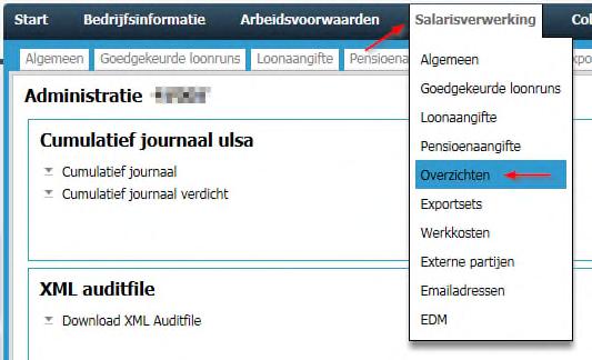 10. Overzichten salarisverwerking 1.