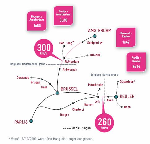 PERSBERICHT Brussel, 3 december 2009 Nu zondag 13 december bevindt Brussel zich met Thalys op nog slechts 1u45 van Keulen en Amsterdam Op 13 december 2009, wanneer Thalys de nieuwe