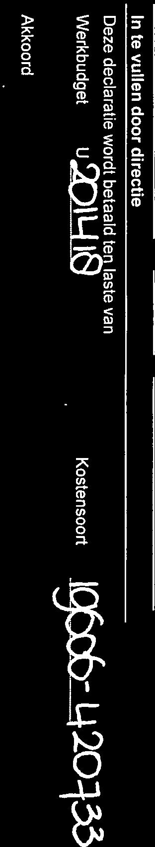 declaratie wordt betaald ten laste van Werkbudget UZL1IO Kostensoort 14 Akkoord