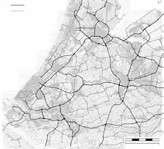 P. 350 Hoofdwegen Secundaire wegen 25 kilometer Figuur 1: Het primaire en secundaire wegennet in de Randstad Er zijn verschillende vormen van openbaar vervoer in de Randstad.