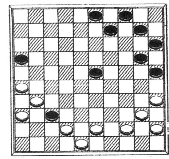 Na (-0) vervolgde wit met - (0-). 0- (-0) -0 (-) x (x0) - (0-) 0- (zie diagram 9). Nu is Arnold verplicht om te ruilen met (0-) om een doorbraak van wit te voorkomen.