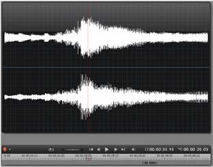 Knop Normaliseren: De knop Normaliseren onderzoekt de audiosamples in het geladen geluid om de mate van uniforme verhoging te bepalen die kan worden toegepast zonder dat overmodulatie (harde digitale