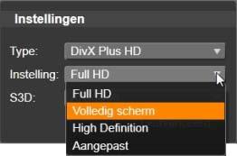 Klik op de kwaliteitsinstelling die aan uw behoefte voldoet, of kies Aangepast en klik vervolgens op de knop Geavanceerd om het paneel Geavanceerde instellingen te openen.