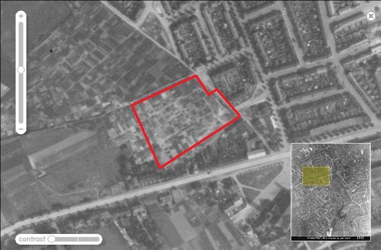 nl Afbeelding 6: Plangebied op een luchtfoto van de RAF uit