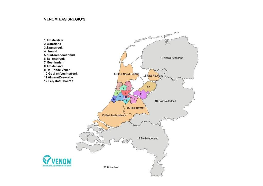 Figuur 14: Basisregio s VENOM inclusief
