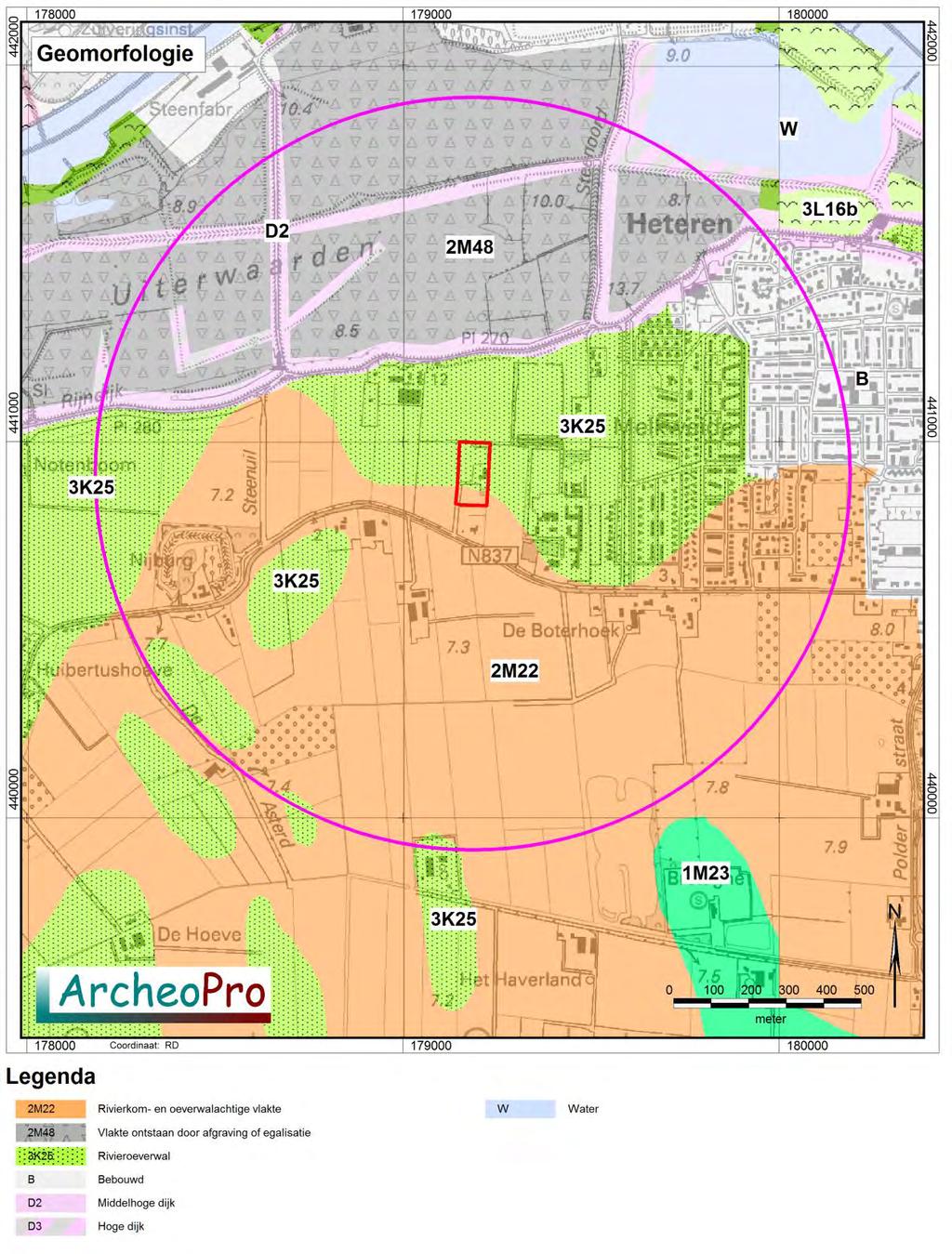 Archeologische onderzoek Boterhoeksestraat 54, Heteren ArcheoPro Rapport, 15077, Pagina 13.