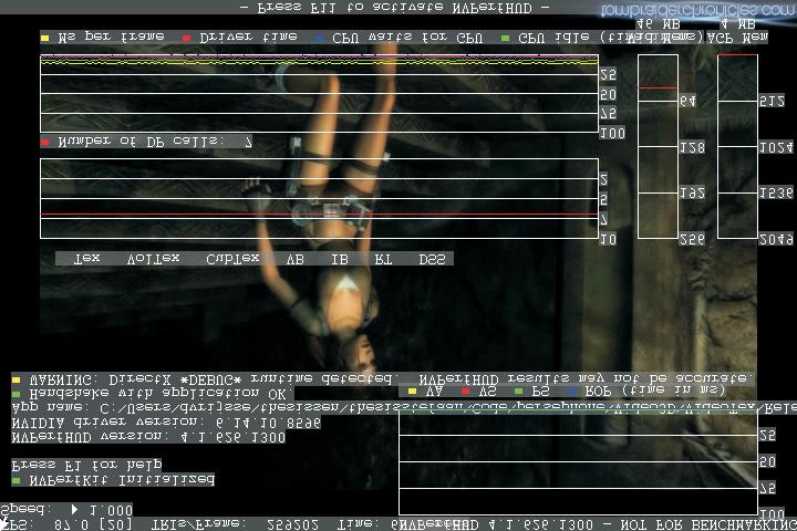 FPS wachttijd GPU & CPU videogeheugen in gebruik Figuur 7.1: Meten met NVPerfHUD 4 7.3 De testsequenties Er werd telkens getest met sequenties die 250 beelden bevatten.