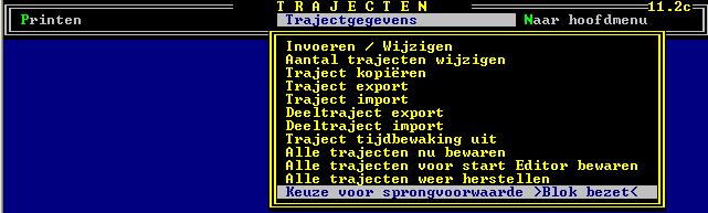 Alle trajecten weer herstellen Nieuw in SOFTLOK V11.