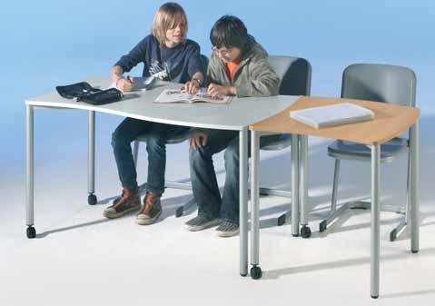Meer flexibiliteit in het klaslokaal Verrijdbaar en in hoogte instelbaar; voor optimale mobiliteit en flexibiliteit!