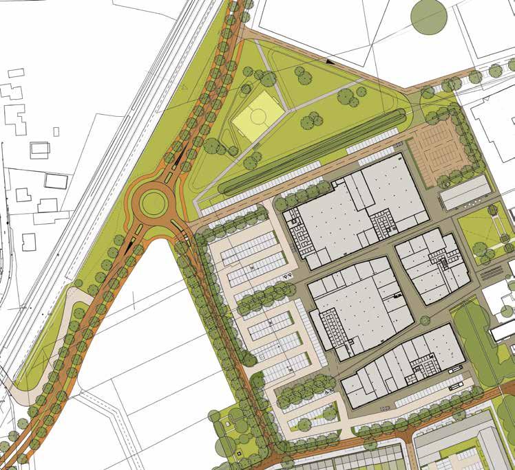 Profiel G-G Winkelcentrum Noord (1:200) G-G Berceaux (bestaand) Carpinus betulus (haagbeuk) Expeditie Gebakken klinkers, keiformaat, elleboogverband Rijloper Gebakken