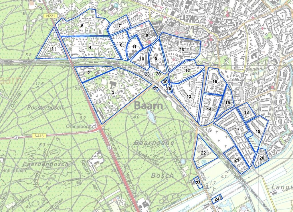 17 Bijlage 1. Gegevens bebouwing Binnen een zone van 460 m van het spoor is de bevolking geïnventariseerd.