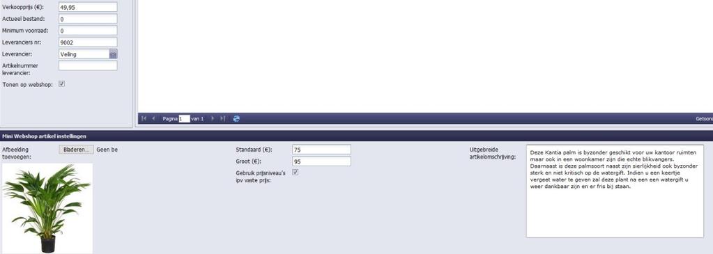 Om het resultaat op uw website te bekijken dient u, indien u al ingelogd bent in de website, één keer op F5 te drukken in de webshop zodat deze opnieuw laadt inclusief het nieuwe