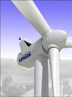 9 of De Vestas V100-2.0MW turbine heeft een rotordiameter van 100 m met drie rotorbladen. Het nominale elektrische vermogen is 2.000 kw. Het toerental van de rotor is continu variabel.