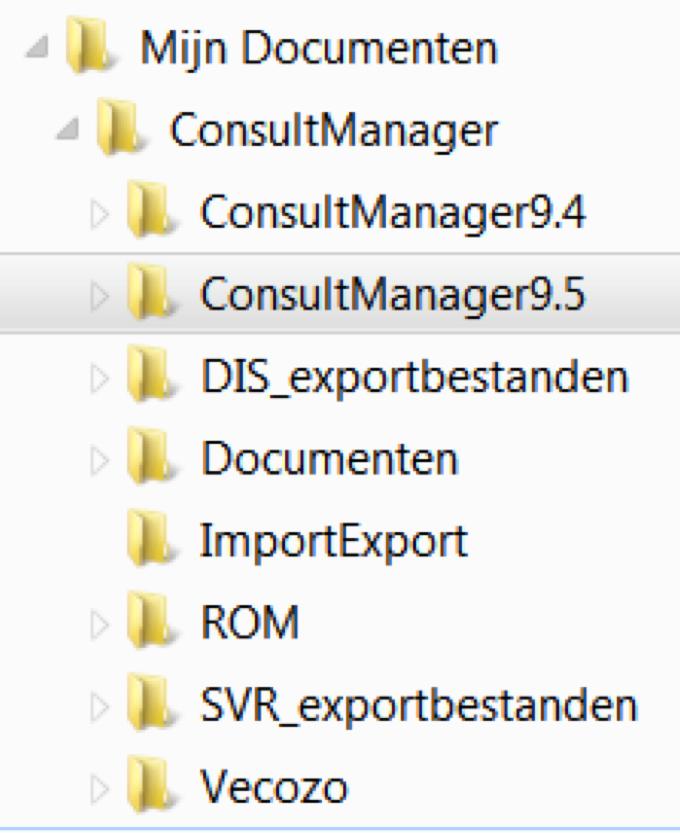 Verplaats (of kopieer plak) deze nieuwe map naar de map ConsultManager waarin uw huidige programma geïnstalleerd is.