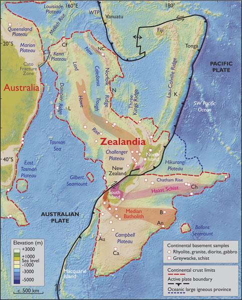Nieuw inzicht & toepassing begrip continent Aanpassing EEZ Nieuw-Zeeland & Nieuw Caledonië De nieuwe continentale aard gaat ook een nieuw licht doen schijnen