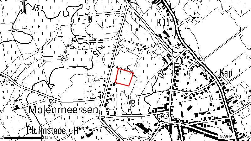 4 Beschrijving referentiesituatie 4.1 Landschappelijke context 4.1.1 Topografie Op de topografische kaart is het gebied gelegen tussen 15 en 20 m TAW (Fig. 5), op een westelijke helling. Fig.