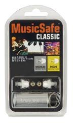 MUSIC SAFE CLASSIC MusicSafe Classic beschermt je oren tegen te harde muziek zonder deze volledig af te sluiten. De muziek en de gesprekspartners zijn nog voldoende hoorbaar.