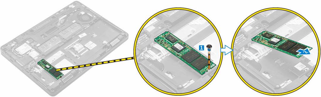 5. Volg de procedure in Nadat u in het systeem heeft gewerkt. De harde schijf plaatsen 1. Plaats de harde schijf in de sleuf in de computer. 2.