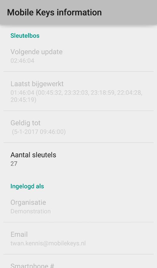 Het downloaden van de sleutelbos lukt niet Dit kan meerdere oorzaken hebben, bijvoorbeeld omdat uw smartphone op dat moment niet met het Internet is verbonden.