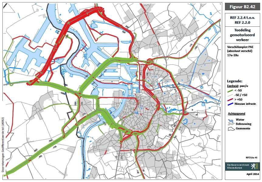 Gedifferentieerde tol in combinatie met het Meccanotracé blijkt een instrument/middel om het onderliggend wegennet te ontlasten.