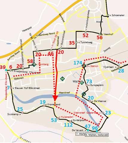 Blad 8 b. Routewijziging - beide lijnen rijden vanaf CWZ niet meer via de Slotemaker de Bruïneweg naar Heyendaal maar via de S100/Grootstalselaan.