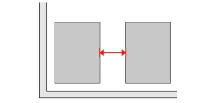 Meerdere documenten worden als een enkel bestand gescand Laat steeds minimaal 20 mm (0,8 inch) ruimte tussen de verschillende documenten op de glasplaat.