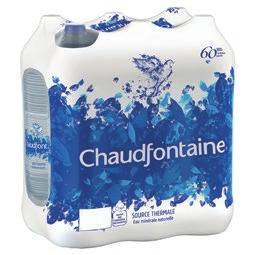 Water Chaudfontaine natuurlijk mineraal, bruisend of plat, van 6 x