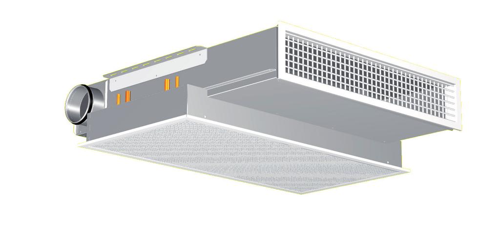 levenscyclus: - Energie-efficiënte oplossing met lage lucht- en waterdebieten, zowel in koel- als in verwarmingsmodus.