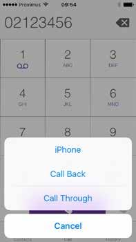 2.5. Iemand opbellen Om iemand op te bellen via de Call Connect-dienst, gebruikt u de app op uw smartphone.