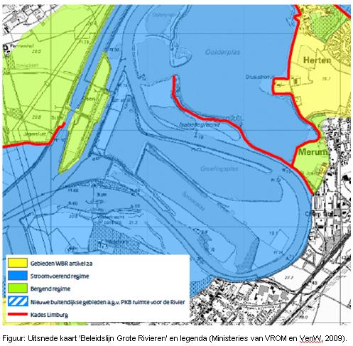 3.1.3 Beleidslijn Grote rivieren' Bij de toepassing van de Beleidslijn Ruimte voor de Rivier is in 2005 de vraag gerezen of dit beleid, met zijn restrictieve karakter, niet omgebogen zou moeten