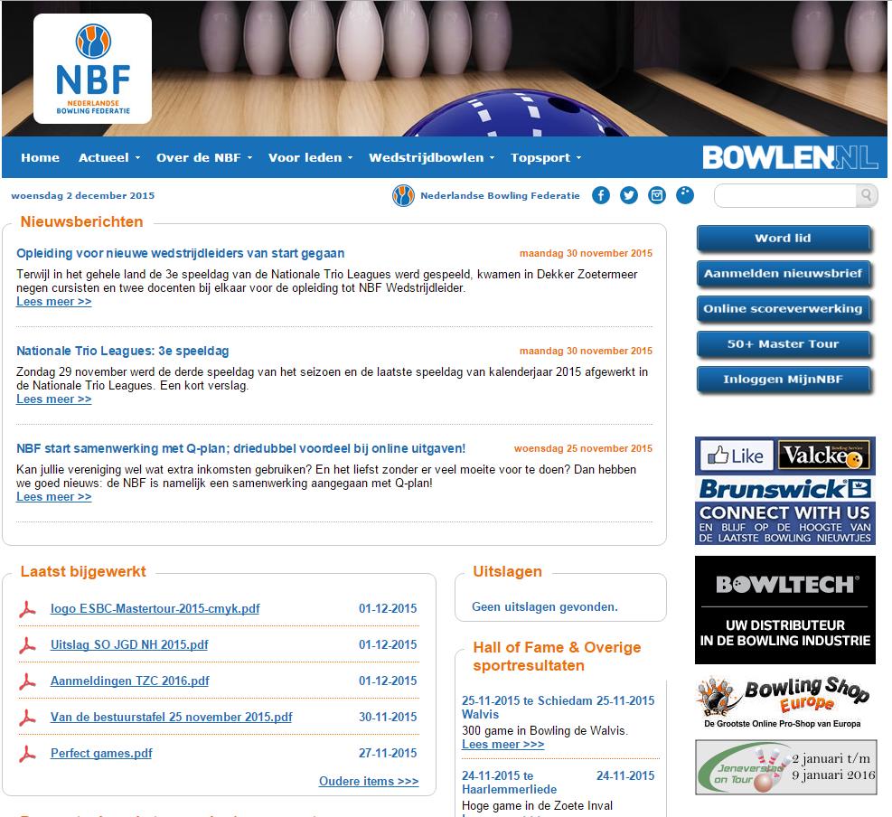 NBF website 11 12 Standaard advertentiemogelijkheden NBF website Facts nbf.bowlen.