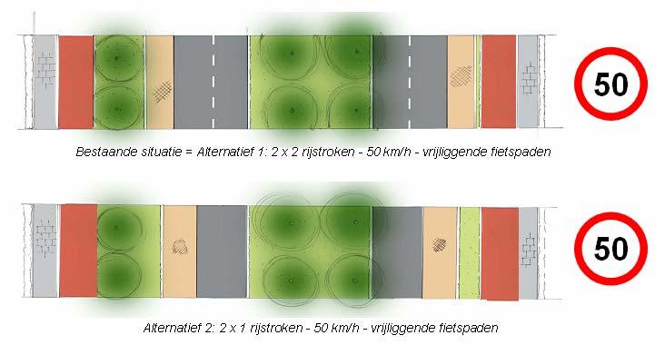 Afbeelding 3.9: mogelijke oplossingen kom Balkbrug Rijstrookbreedtes De breedte van de linkerrijstroken in Balkbrug verdienen expliciet aandacht.