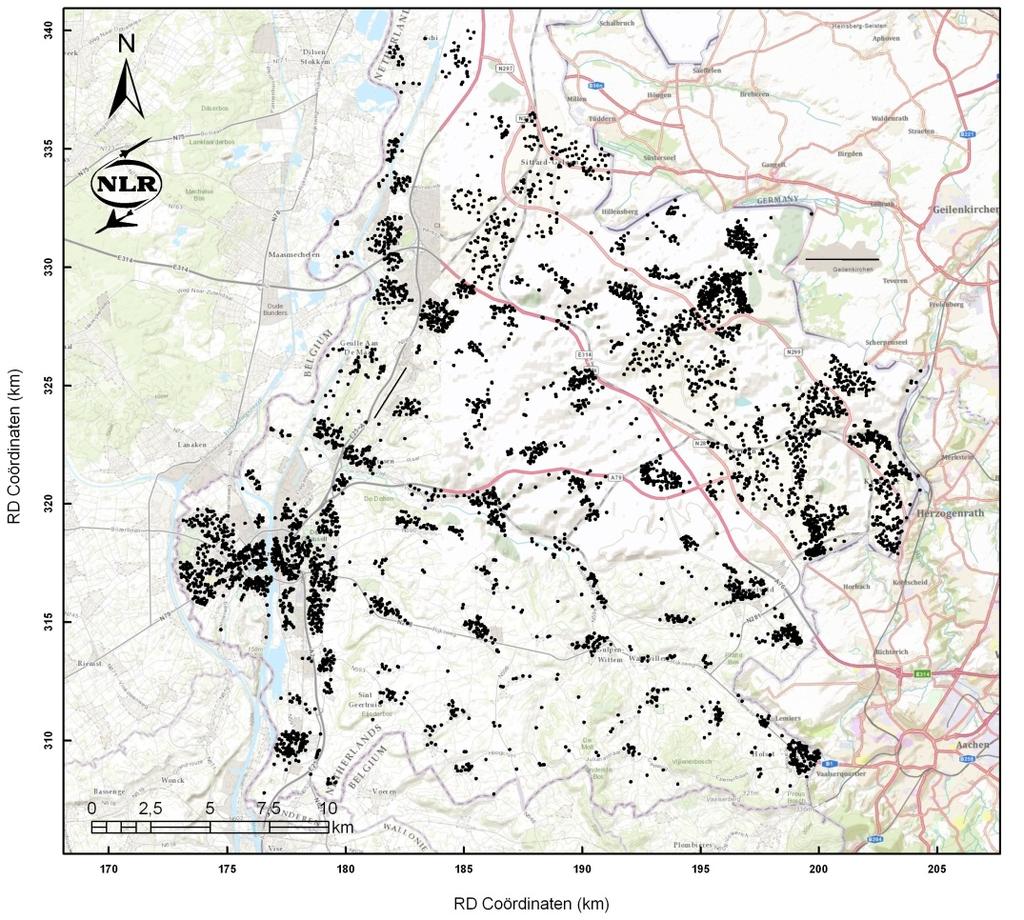 Onderzochte puntlocaties voor 2006