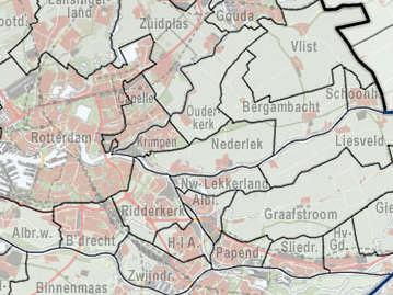 3.4.5 Alblasserwaard/ Krimpenerwaard Figuur 3-7: Gemeenten zuidelijk tracédeel Dit deel van het tracé beslaat de gemeenten Ouderkerk, Bergambacht, Nederlek, NieuwLekkerland en Graafstroom.
